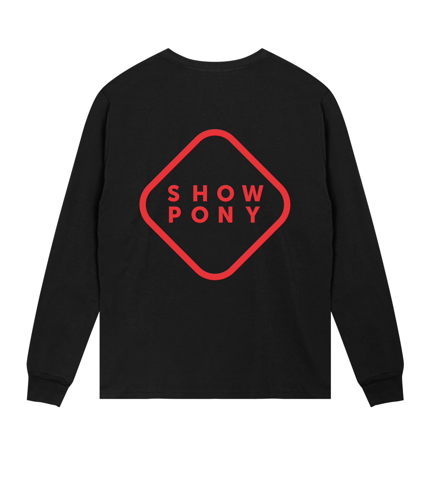Showpony mens regular long sleeve Tee, Red label