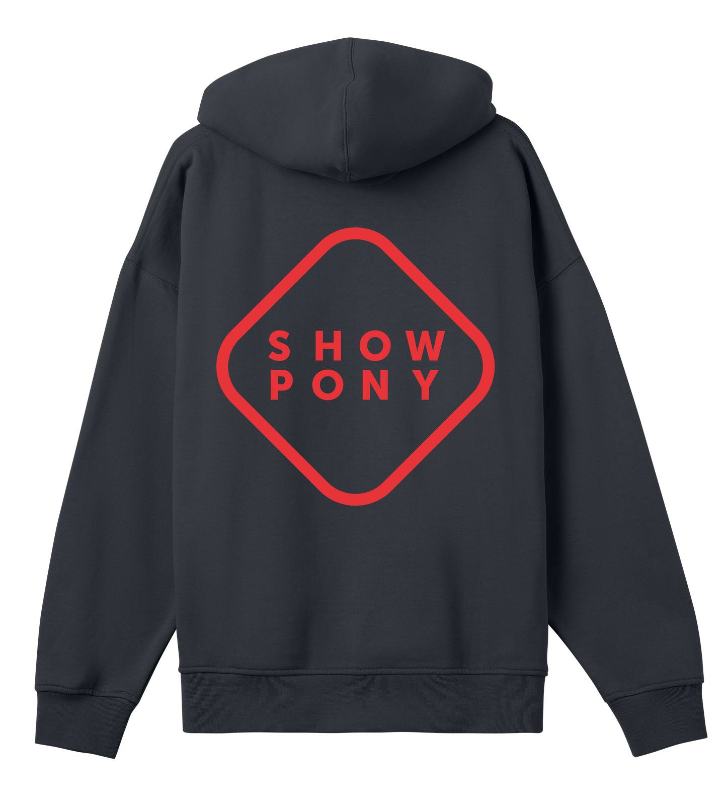 Showpony mens boxy hoodie, Red label