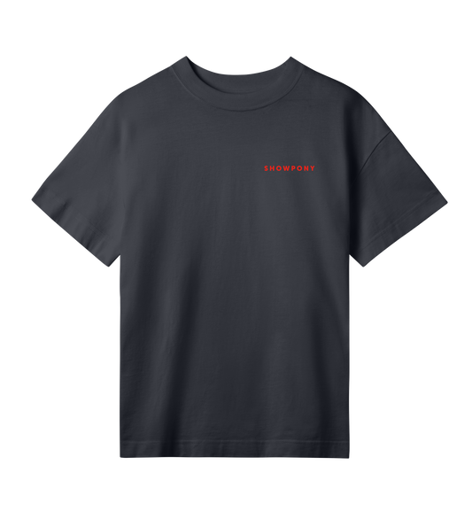 Showpony womens oversized tee, red label