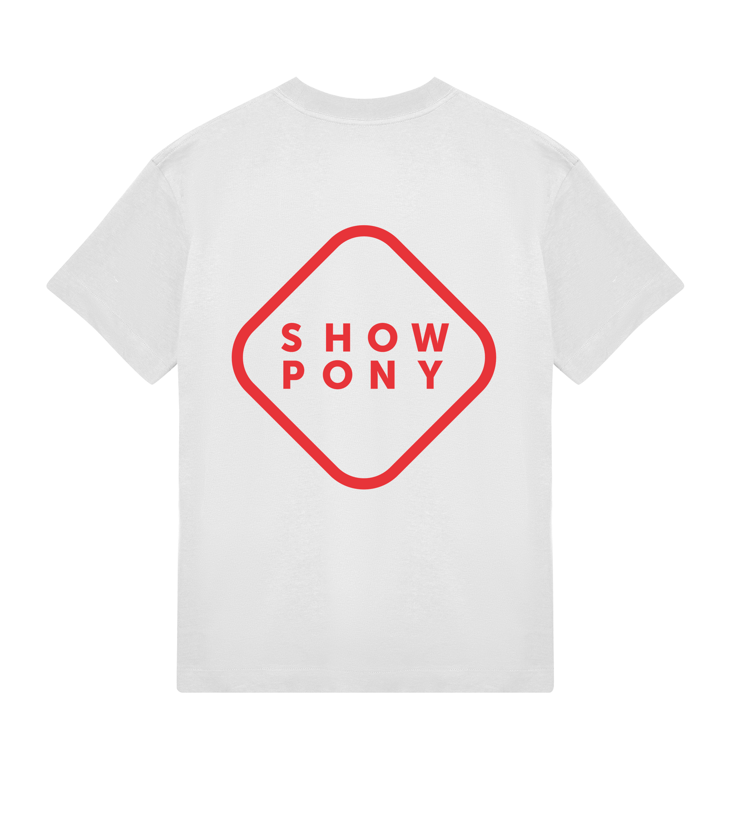 Showpony mens boxy Tee, Red label