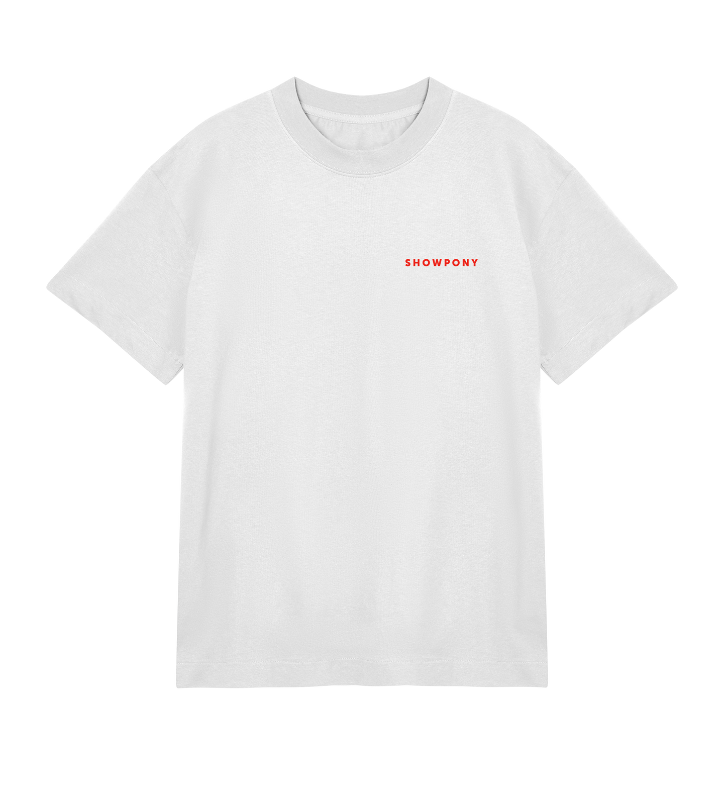Showpony mens boxy Tee, Red label